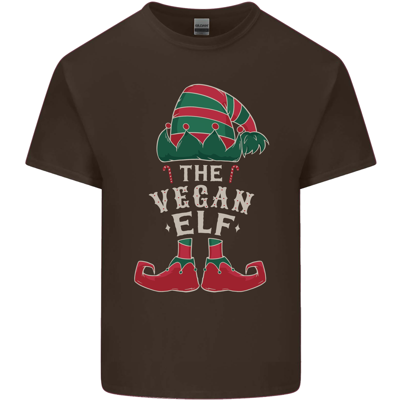 The Vegan Elf Funny Christmas Xmas Mens Cotton T-Shirt Tee Top Dark Chocolate