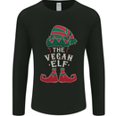 The Vegan Elf Funny Christmas Xmas Mens Long Sleeve T-Shirt Black