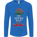 The Vegan Elf Funny Christmas Xmas Mens Long Sleeve T-Shirt Royal Blue