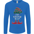 The Vegan Elf Funny Christmas Xmas Mens Long Sleeve T-Shirt Royal Blue