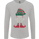 The Vegan Elf Funny Christmas Xmas Mens Long Sleeve T-Shirt Sports Grey