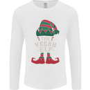 The Vegan Elf Funny Christmas Xmas Mens Long Sleeve T-Shirt White
