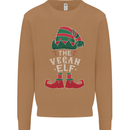 The Vegan Elf Funny Christmas Xmas Mens Sweatshirt Jumper Caramel Latte