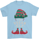 The Vegan Elf Funny Christmas Xmas Mens T-Shirt 100% Cotton Light Blue
