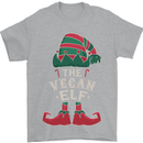 The Vegan Elf Funny Christmas Xmas Mens T-Shirt 100% Cotton Sports Grey