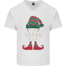 The Vegan Elf Funny Christmas Xmas Mens V-Neck Cotton T-Shirt White