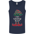 The Vegan Elf Funny Christmas Xmas Mens Vest Tank Top Navy Blue