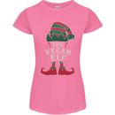 The Vegan Elf Funny Christmas Xmas Womens Petite Cut T-Shirt Azalea