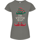 The Vegan Elf Funny Christmas Xmas Womens Petite Cut T-Shirt Charcoal