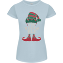 The Vegan Elf Funny Christmas Xmas Womens Petite Cut T-Shirt Light Blue