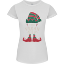 The Vegan Elf Funny Christmas Xmas Womens Petite Cut T-Shirt White