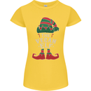 The Vegan Elf Funny Christmas Xmas Womens Petite Cut T-Shirt Yellow