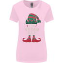 The Vegan Elf Funny Christmas Xmas Womens Wider Cut T-Shirt Light Pink