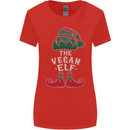 The Vegan Elf Funny Christmas Xmas Womens Wider Cut T-Shirt Red