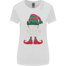 The Vegan Elf Funny Christmas Xmas Womens Wider Cut T-Shirt White