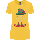 The Vegan Elf Funny Christmas Xmas Womens Wider Cut T-Shirt Yellow