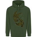 The Viking Raven Symbol Odin Ragnar Tribal Childrens Kids Hoodie Forest Green