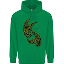 The Viking Raven Symbol Odin Ragnar Tribal Childrens Kids Hoodie Irish Green