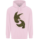 The Viking Raven Symbol Odin Ragnar Tribal Childrens Kids Hoodie Light Pink