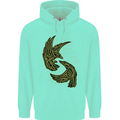 The Viking Raven Symbol Odin Ragnar Tribal Childrens Kids Hoodie Peppermint
