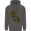 The Viking Raven Symbol Odin Ragnar Tribal Childrens Kids Hoodie Storm Grey