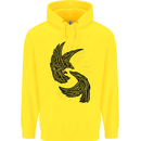The Viking Raven Symbol Odin Ragnar Tribal Childrens Kids Hoodie Yellow