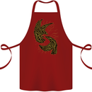 The Viking Raven Symbol Odin Ragnar Tribal Cotton Apron 100% Organic Maroon