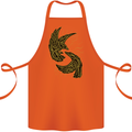 The Viking Raven Symbol Odin Ragnar Tribal Cotton Apron 100% Organic Orange