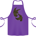 The Viking Raven Symbol Odin Ragnar Tribal Cotton Apron 100% Organic Purple
