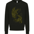 The Viking Raven Symbol Odin Ragnar Tribal Kids Sweatshirt Jumper Black