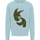 The Viking Raven Symbol Odin Ragnar Tribal Kids Sweatshirt Jumper Light Blue
