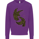 The Viking Raven Symbol Odin Ragnar Tribal Kids Sweatshirt Jumper Purple