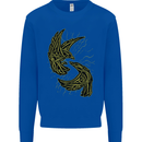 The Viking Raven Symbol Odin Ragnar Tribal Kids Sweatshirt Jumper Royal Blue