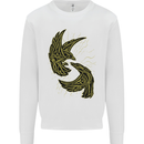 The Viking Raven Symbol Odin Ragnar Tribal Kids Sweatshirt Jumper White