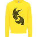 The Viking Raven Symbol Odin Ragnar Tribal Kids Sweatshirt Jumper Yellow