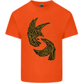 The Viking Raven Symbol Odin Ragnar Tribal Kids T-Shirt Childrens Orange