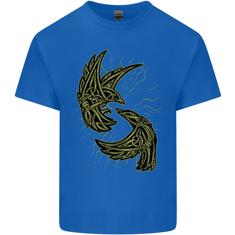 The Viking Raven Symbol Odin Ragnar Tribal Kids T-Shirt Childrens Royal Blue