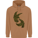 The Viking Raven Symbol Odin Ragnar Tribal Mens 80% Cotton Hoodie Caramel Latte