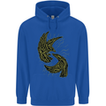 The Viking Raven Symbol Odin Ragnar Tribal Mens 80% Cotton Hoodie Royal Blue