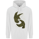 The Viking Raven Symbol Odin Ragnar Tribal Mens 80% Cotton Hoodie White