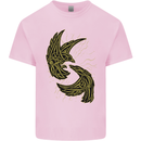 The Viking Raven Symbol Odin Ragnar Tribal Mens Cotton T-Shirt Tee Top Light Pink