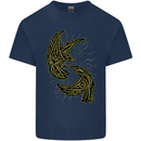 The Viking Raven Symbol Odin Ragnar Tribal Mens Cotton T-Shirt Tee Top Navy Blue