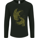 The Viking Raven Symbol Odin Ragnar Tribal Mens Long Sleeve T-Shirt Black