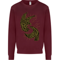 The Viking Raven Symbol Odin Ragnar Tribal Mens Sweatshirt Jumper Maroon