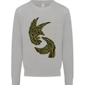 The Viking Raven Symbol Odin Ragnar Tribal Mens Sweatshirt Jumper Sports Grey