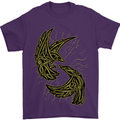 The Viking Raven Symbol Odin Ragnar Tribal Mens T-Shirt 100% Cotton Purple