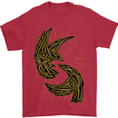 The Viking Raven Symbol Odin Ragnar Tribal Mens T-Shirt 100% Cotton Red