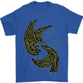 The Viking Raven Symbol Odin Ragnar Tribal Mens T-Shirt 100% Cotton Royal Blue