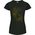 The Viking Raven Symbol Odin Ragnar Tribal Womens Petite Cut T-Shirt Black