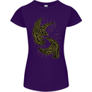 The Viking Raven Symbol Odin Ragnar Tribal Womens Petite Cut T-Shirt Purple